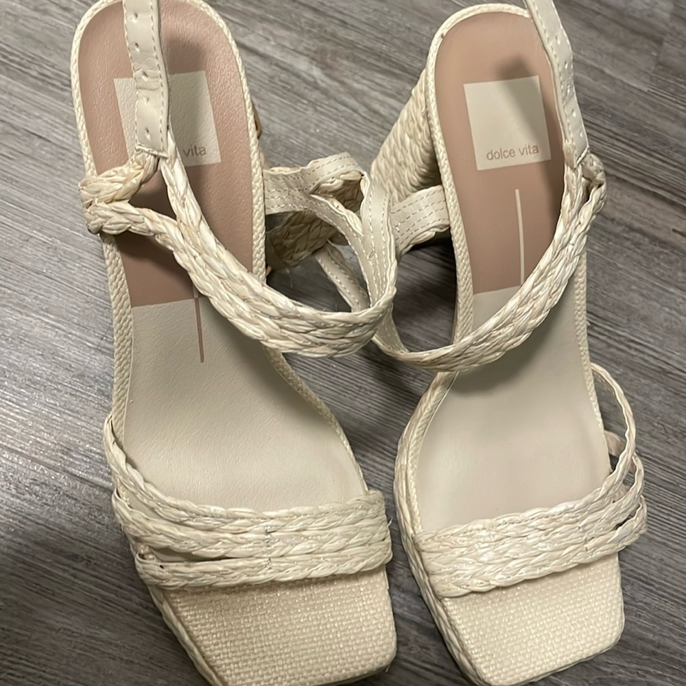 Dolce Vita cork heeled sandal- worn once